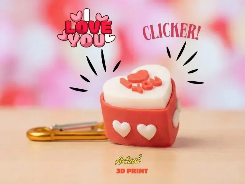 Chaveiro Clicker "Eu Te Amo"