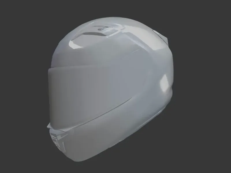 Motorcycle Helmet 3D Model – Printable Helmet for Cosplay