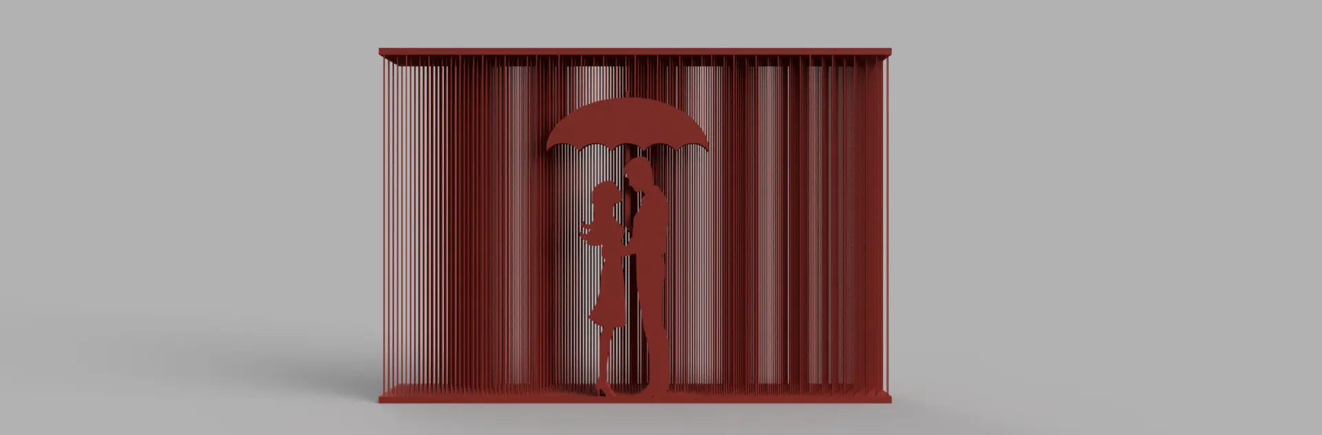 Couple under the rain - Stringart - Valentine's Day gift