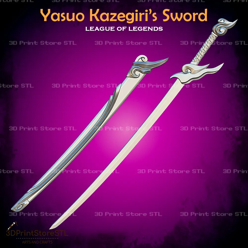 Yasuo Kazegiri Sword Cosplay League Of Legends - STL File