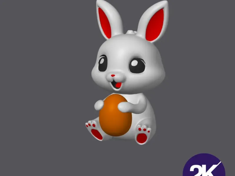 Funny Easter Bunny, for all kind of 3D printers, scalable