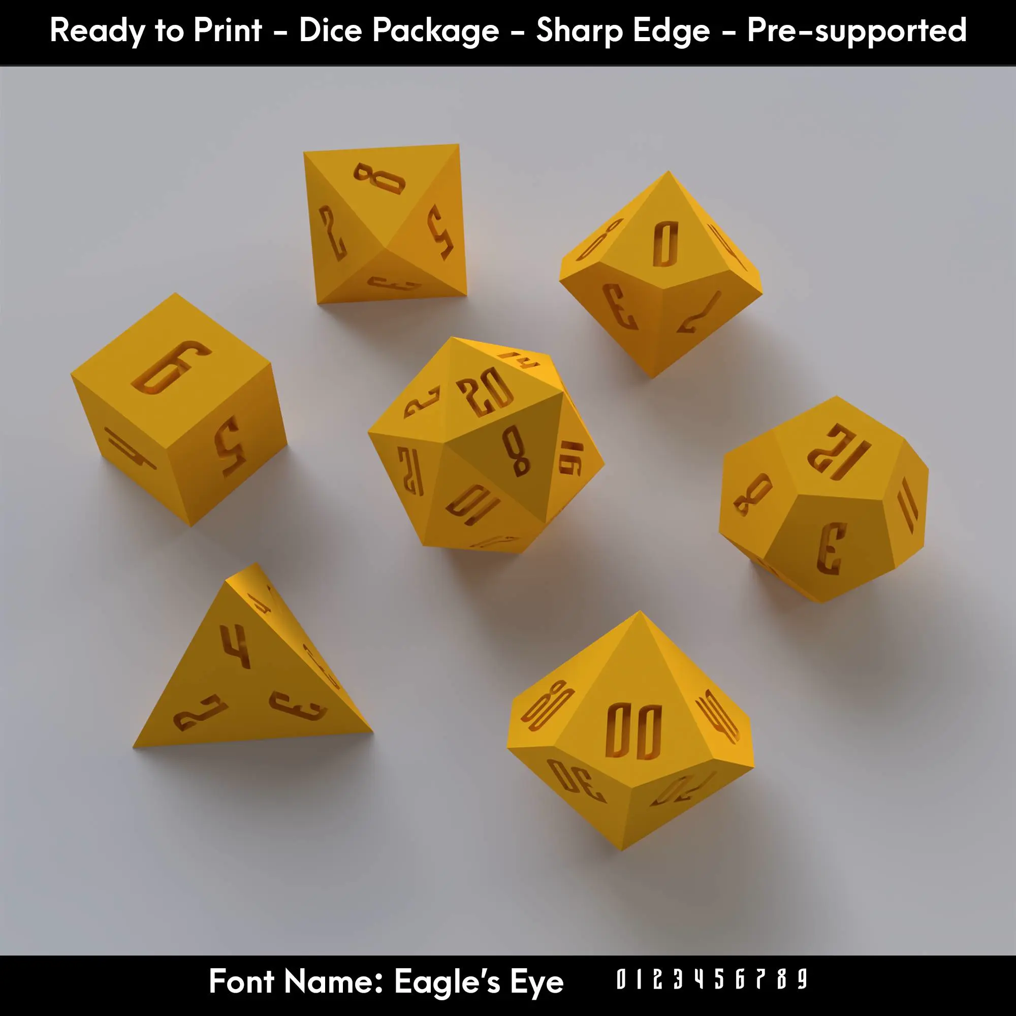 Dice Masters – Ready to Print - 7 Piece Set – EaglesEye Font
