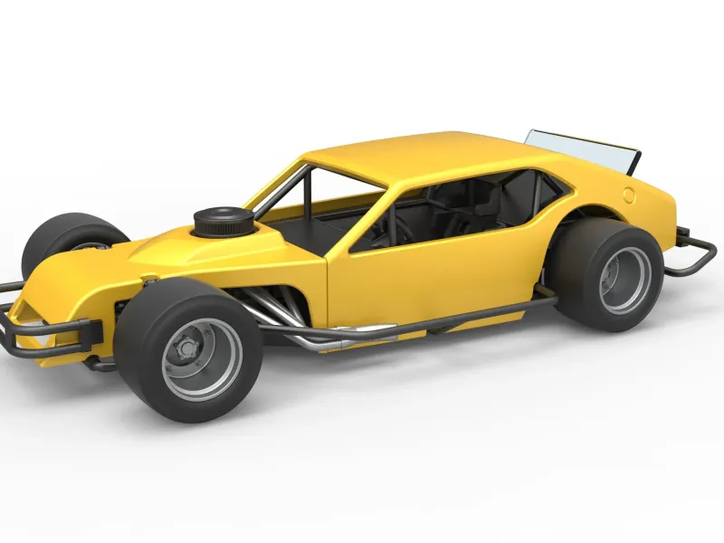 Vintage Asphalt Modified stock car V2 Scale 1:25
