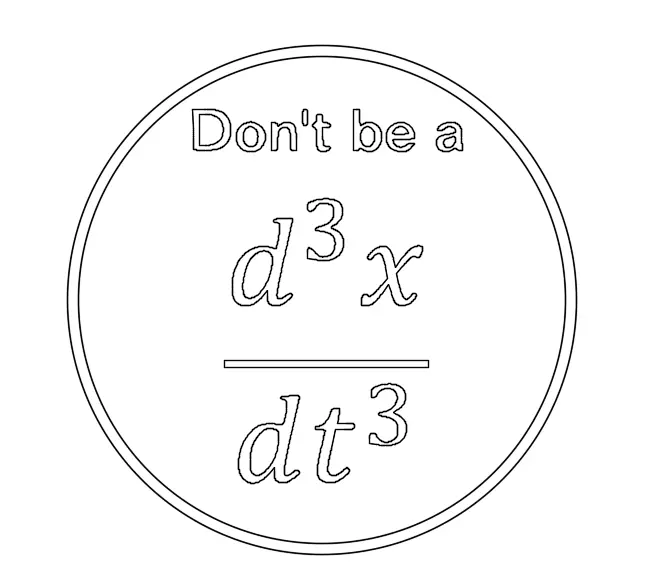 3D Printer Files | 3MF File | Calculus Joke Coaster (Don't be a d3x/dt3 ...