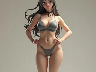 Modelo biquíni praia v3