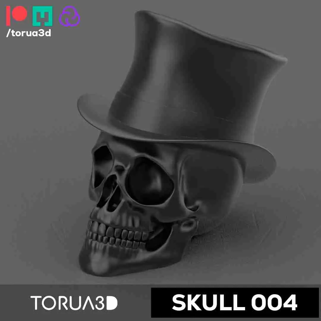 DÉCORATION DE CRÂNE 004 - FICHIER STL POUR IMPRESSION 3D - HALLOWEEN
