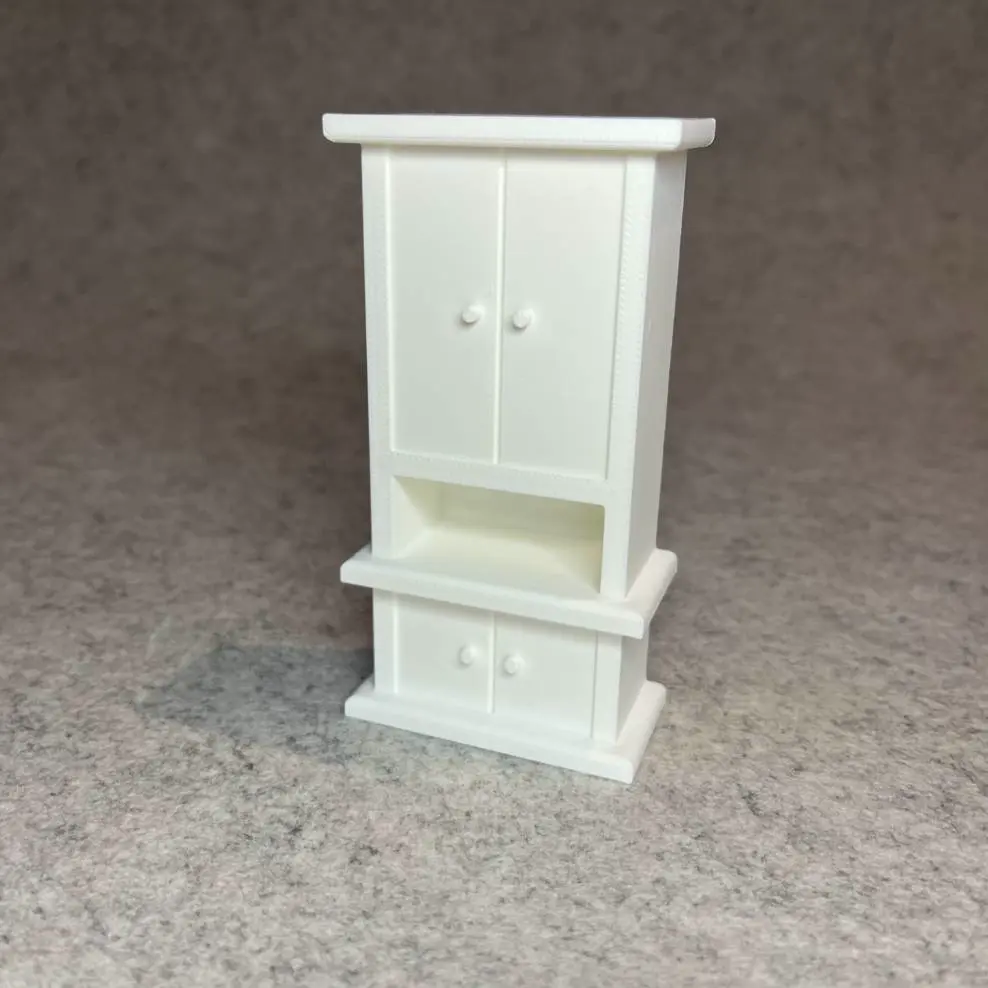 Dollhouse shelf cabinet for miniature house