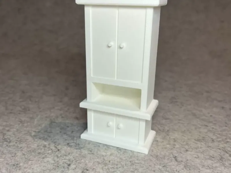 Dollhouse shelf cabinet for miniature house