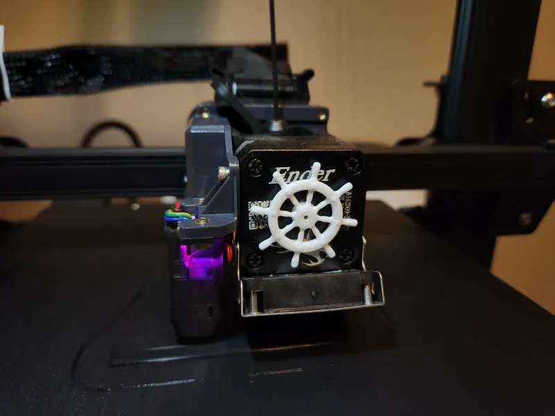 Visualizador da extrusora de roda de navio Ender 3 s1