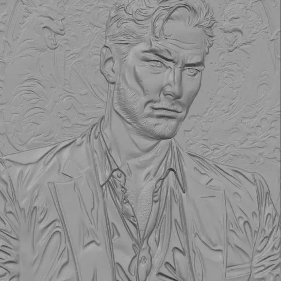 Lucien Blackthorne - relief sculpture