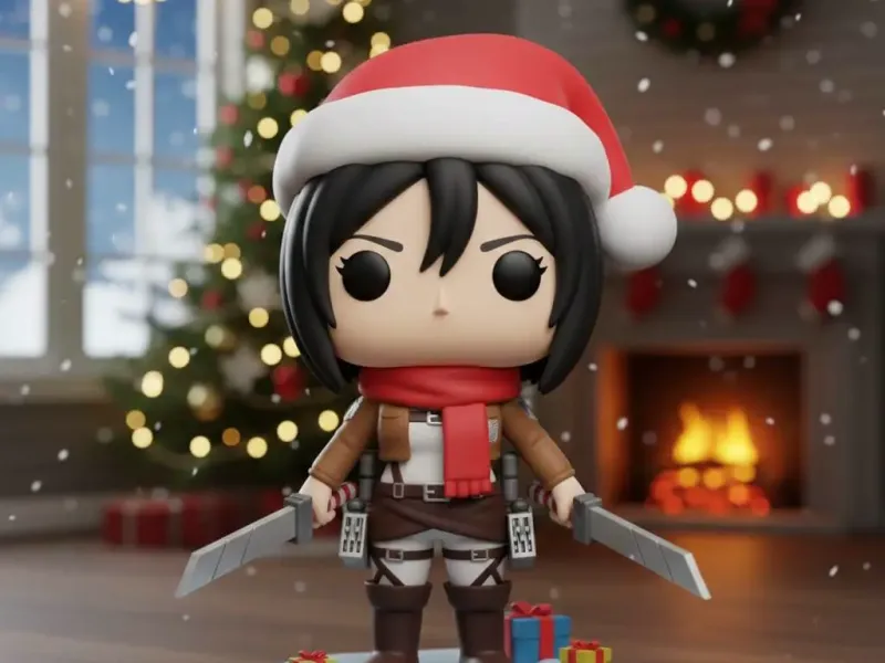 Christmas Mikasa Ackerman Funko Style