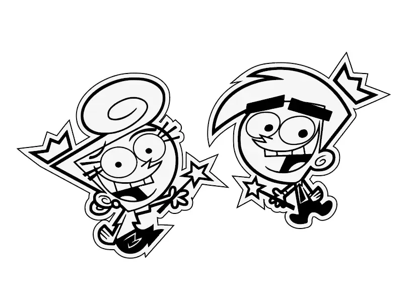 Cosmo e Wanda Keychain