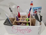 Toothbrush (x 6) and toothpaste holder-1