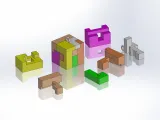 Puzzle Cube Keychain-3