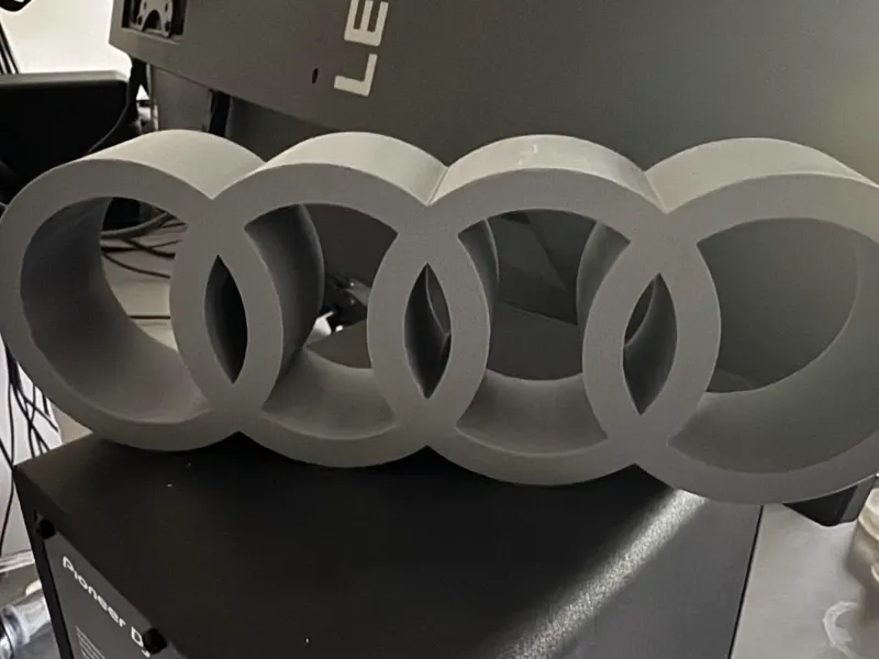 BIG Audi Logo Stand desk decor ornament office biuro RS