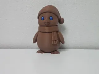 Penguin with Hat & Scarf Christmas Figurine