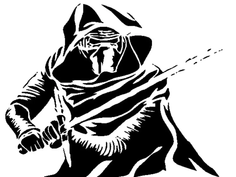 Kylo Ren șablon 2