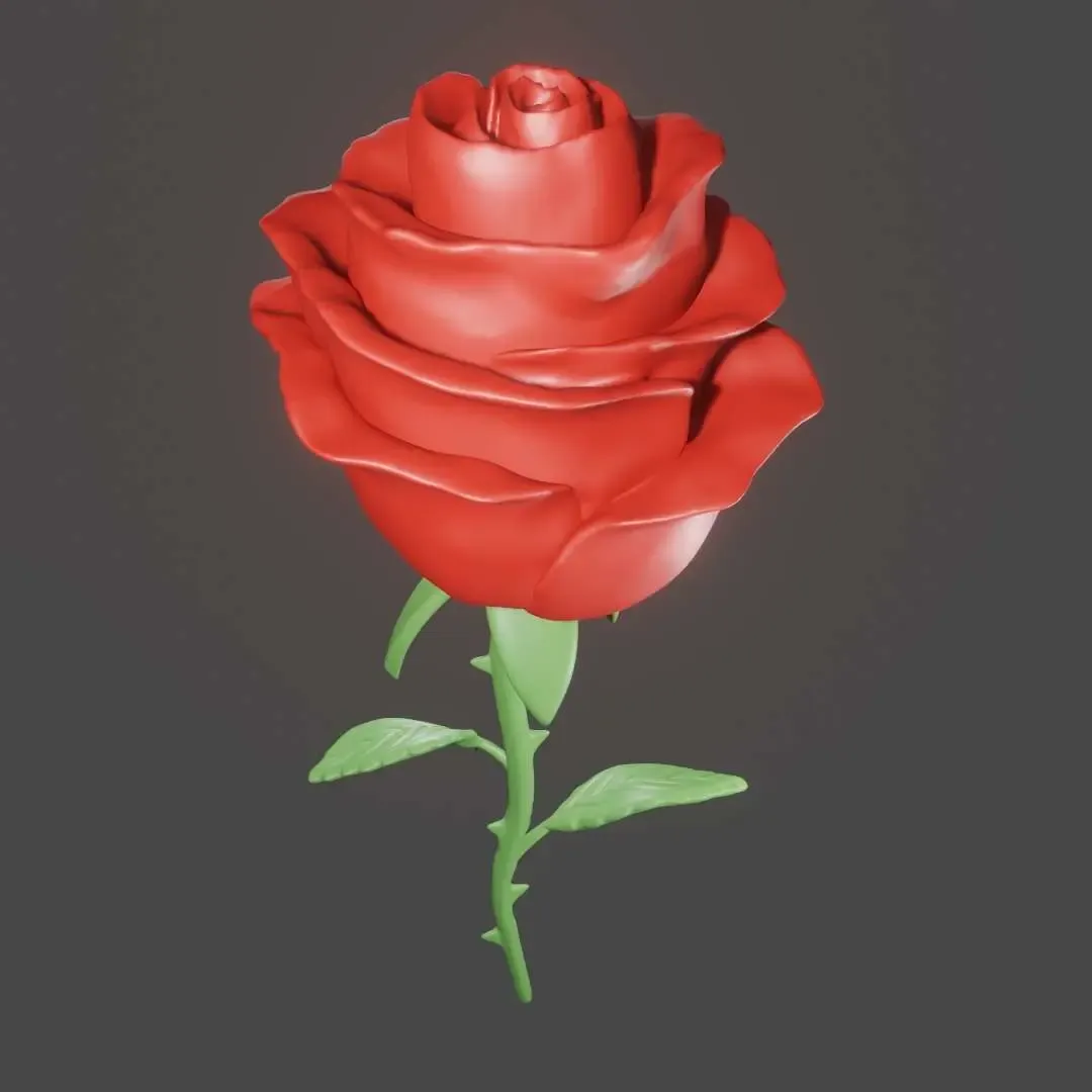 Rose Flower 3D Model for 3D Printing