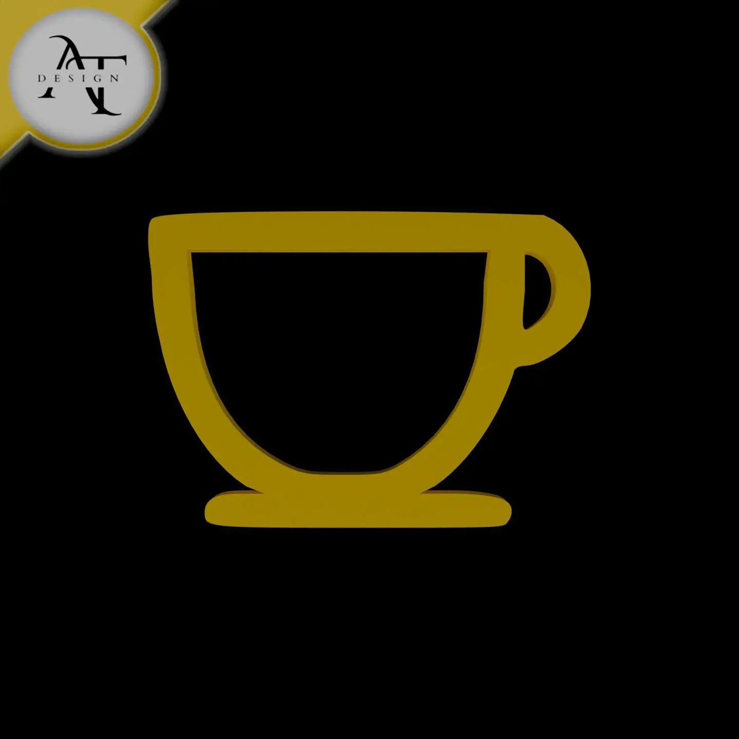 Simple Coffee Cup Symbol - 2D Art