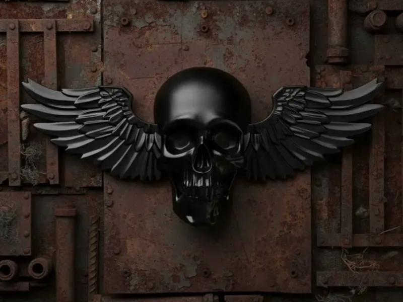 SKULL WITH WINGS