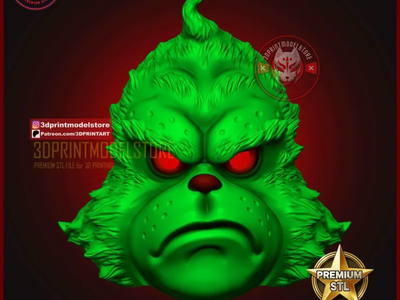 The Grinch Mask Xmas Christmas Cosplay Helmet Halloween Prop