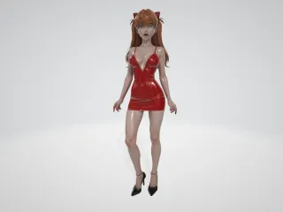 Asuka vestido rojo