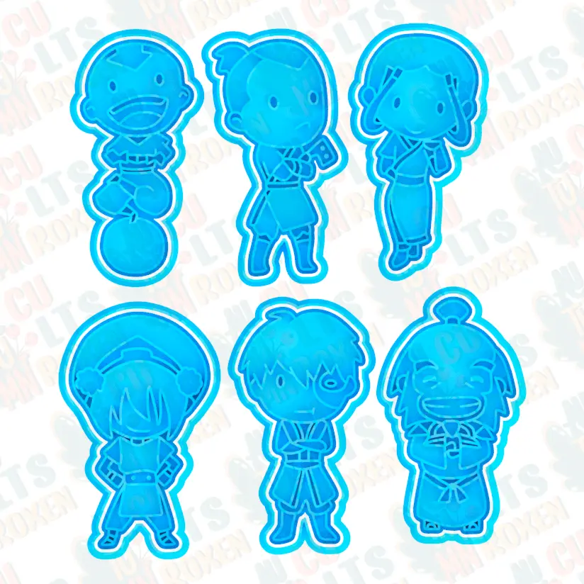 Legend of Aang cookie cutter set of 6