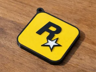 Rockstar Games logo keychain