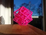 Lattice Cube 3D Printer Torture Test & Heart inside-3