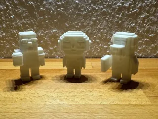 Minecraft Style Figuren Peter, Brain, Stewie