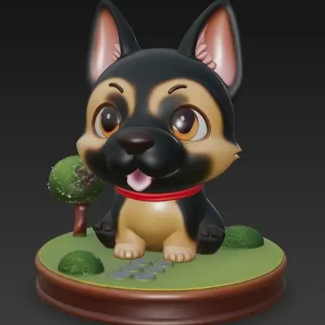 German Shepherd - Pastor alemán Chibi