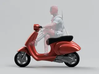 DEADPOOL SCOOTER - VESPA PRIMAVERA - SCALE 1:12