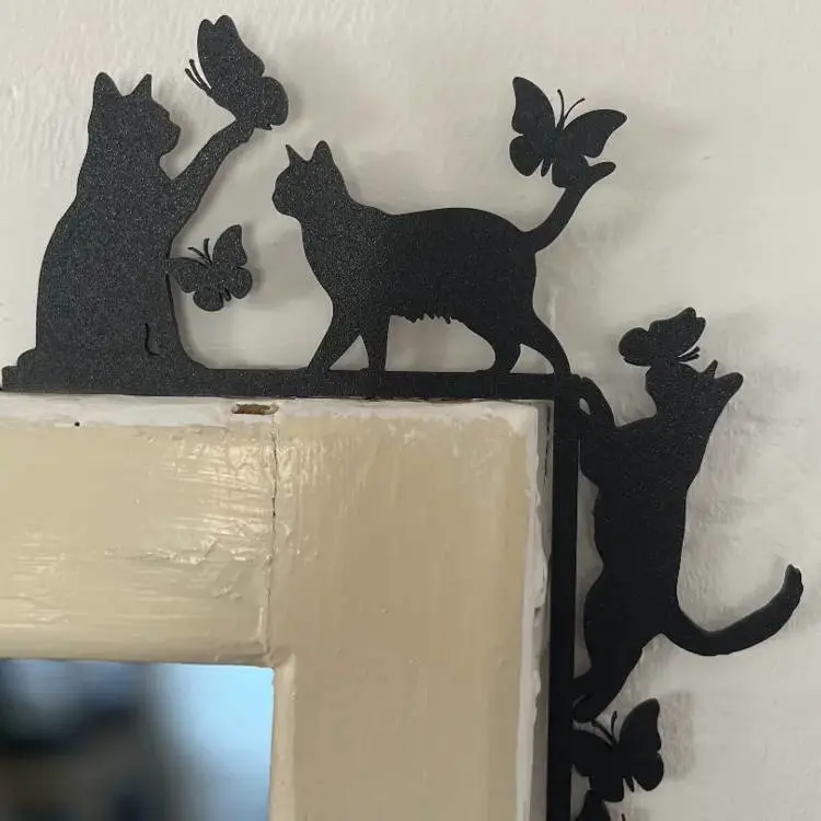 Cats decor wall corner doors