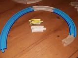 Wooden railway curves 45 degrees, various ends and lenghts-0