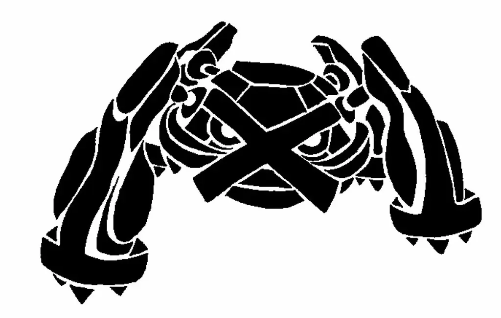 Metagross stencil