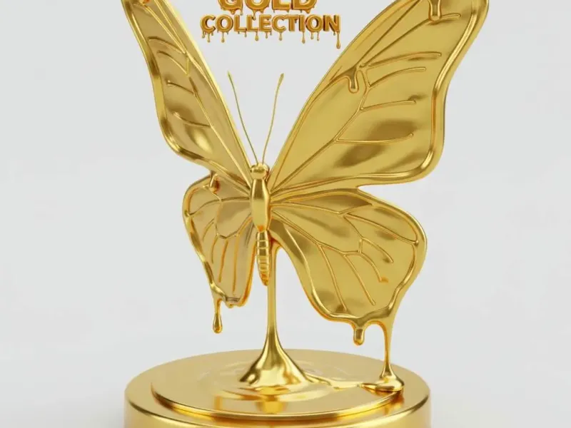 Melted Gold Butterfly