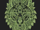 Aztec Wolf CNC Wall Art SVG STL-3