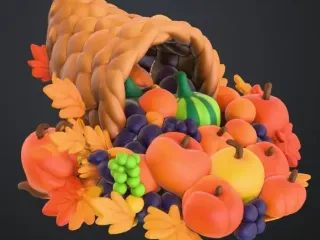 Thanksgiving Fall Harvest Cornucopia 