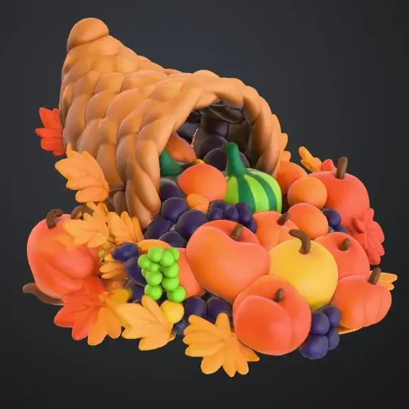 Thanksgiving Fall Harvest Cornucopia 