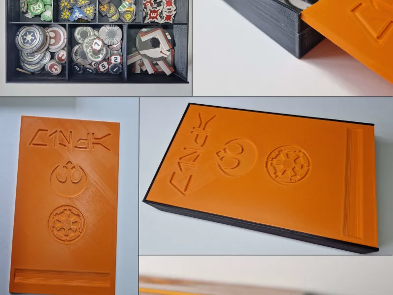 Boîte à jetons pour Star Wars Legion et autres jeux de société