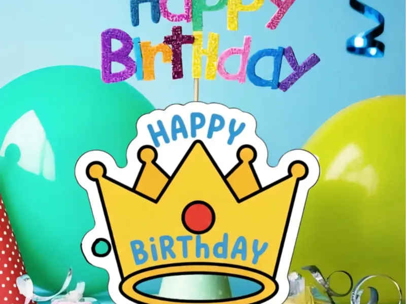 llavero recuerdo corona de feliz cumpleaños