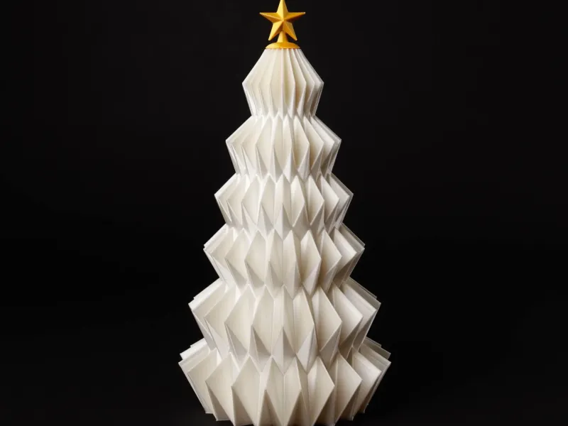 Geometric Origami Inspired Christmas Tree /w Tree Topper