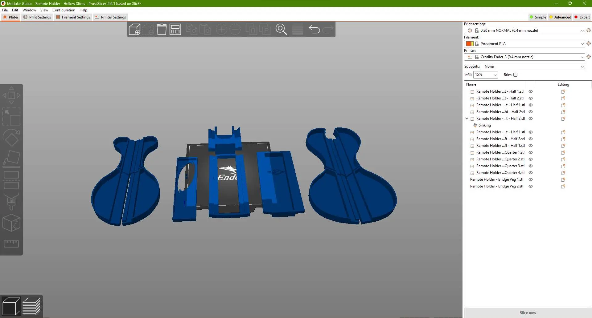 Modular Guitar Remote Holder - Sony Sound System