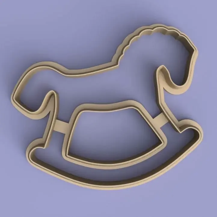 wooden horse cookie cutter - caballito de madera