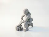Lady Mechanic Figurine Female Worker 3D Printable-2