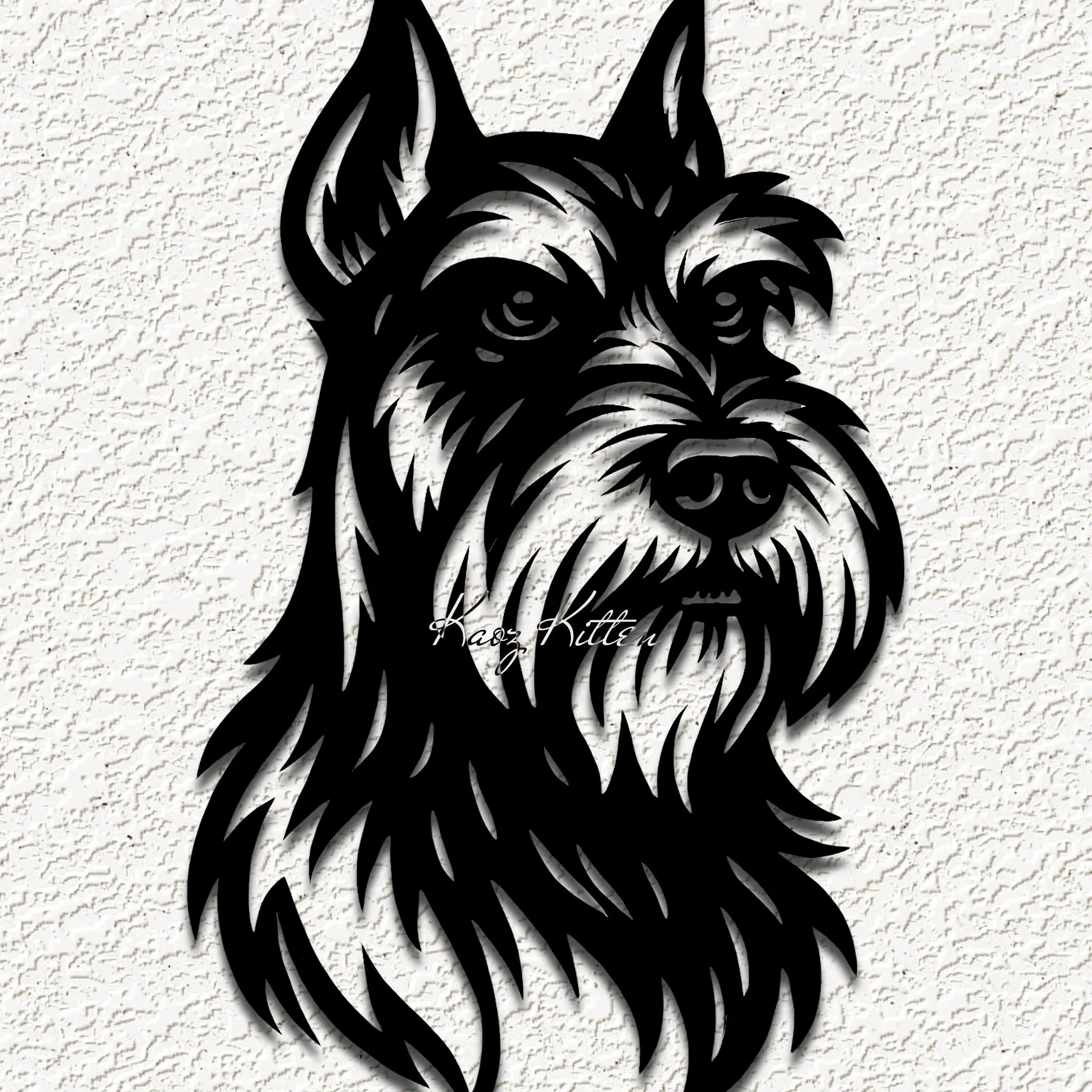 schnauzer terrier puppy dog 2 wall art home decor