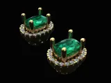 Single line diamond cushion studs-0
