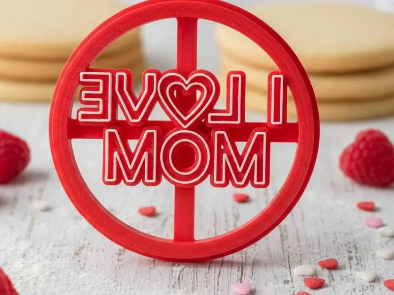 I love mom cookie cutter circulo