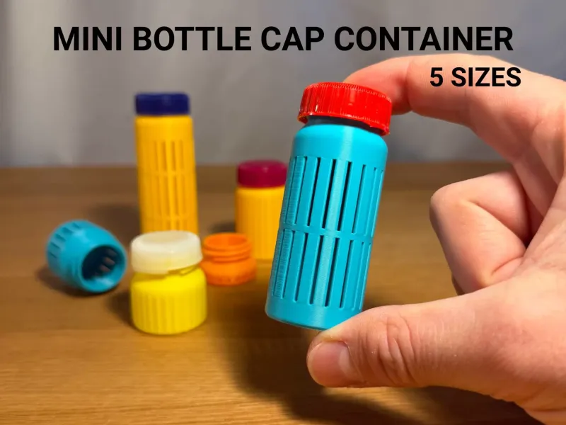 Mini Bottle Cap Container