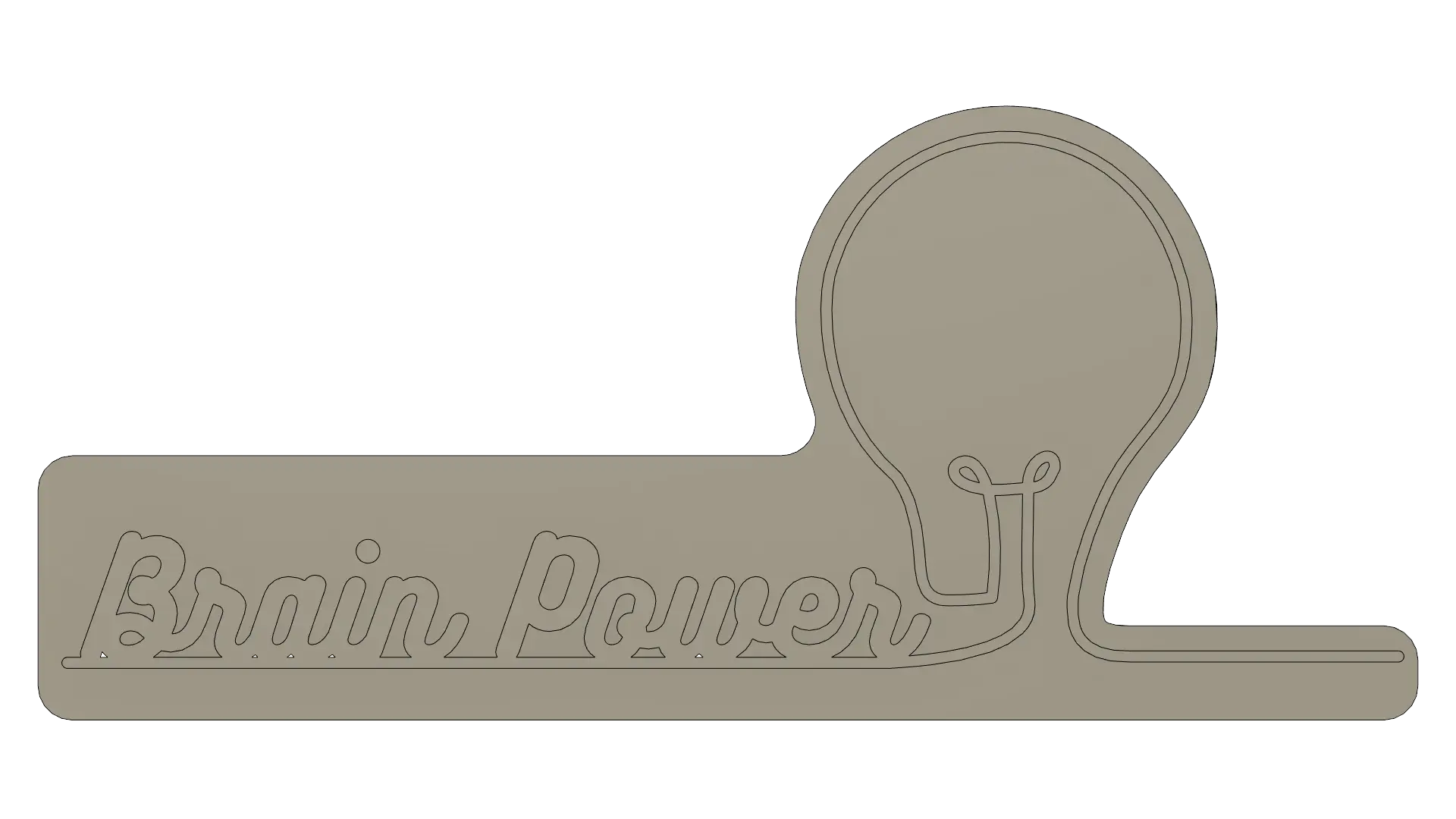 Arte de parede com lâmpada Brain Power